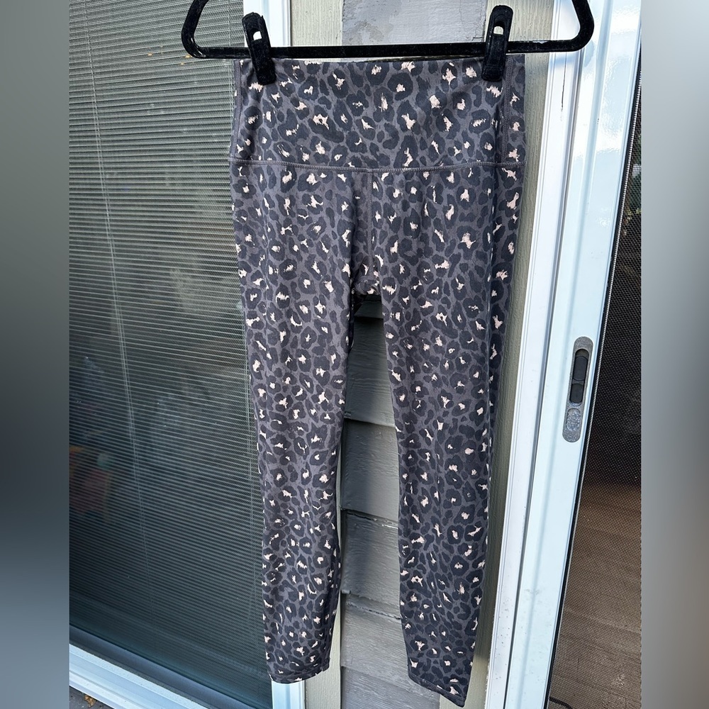 Anthropologie x Varley Leopard Print Leggings Women's Activewear Athleisure